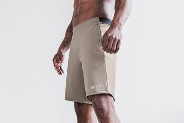 Nobull Lightweight 9" Men's Shorts Brown | Australia (UW9647)